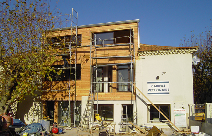 architecte construction contemporaine, maison structure bois, habitation écologique, Vaucluse