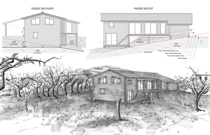 architecte construction contemporaine, maison structure bois, habitation cologique, Vaucluse
